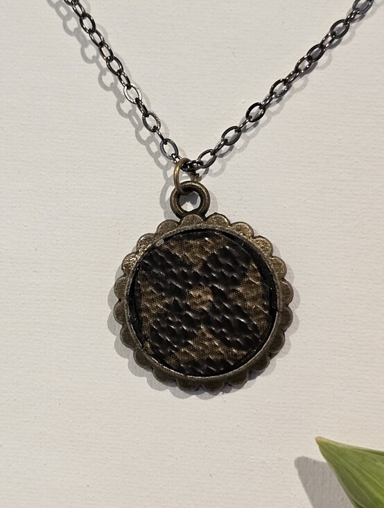 Louis Vuitton Accessories - Louis Vuitton Piece in Pendant on 23" Bronze Necklace